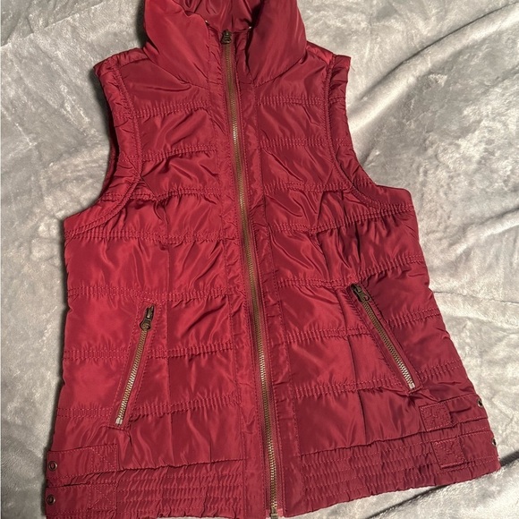 Maurices Jackets & Blazers - MAURICES Burgundy Quilted Vest Size Small